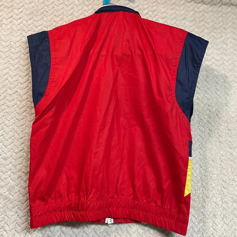 Vintage Members Only Red Kids Nautical Zip Up Vest Size Small Retro‎ Preppy